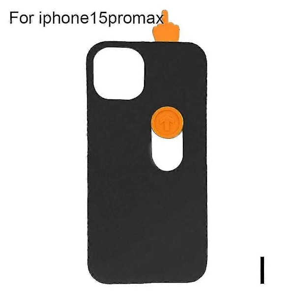 Skal med skjutbart fingergrepp för 15 LGL Black For iphone15promax