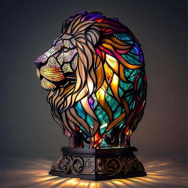 Djur Bordslampa Målat Glas Nattlampa Retro Skrivbordslampor Heminredning LGL Owl