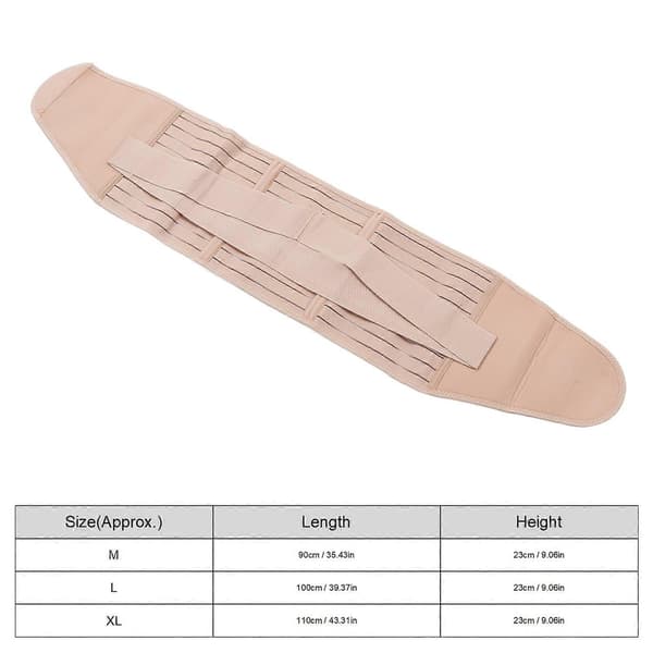 Efterfødsels mavebælte abrikos L 100cmx23cm polyester støttebind (LGL)