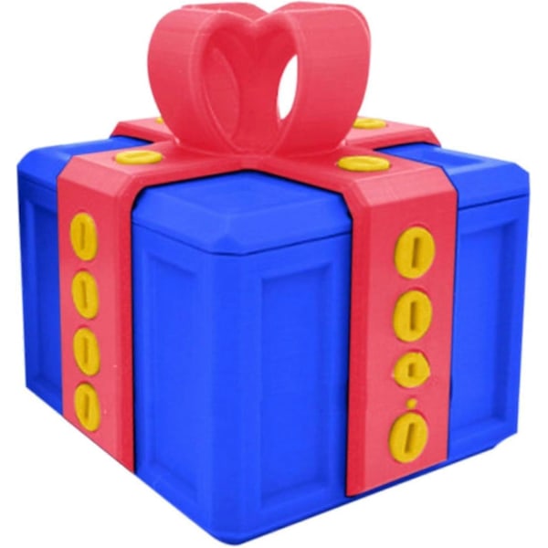 Verkligen 3D Irriterande Presentask Med Förvaring Och Blandade Färger Standardstorlek Presentask Pussel Presentask Nyhetspresentidé LGL Golden Blue 6cm