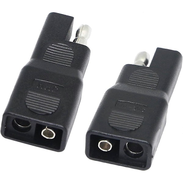 SAE Polaritetsomvandlare, SAE Hane till SAE Hona Snabbkopplings Solar Förlängningskontakt för Fordon, Solpanelbatteri (2-pack) (LGL)