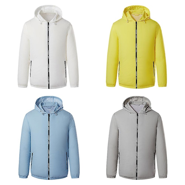 4kpl/setti Jäähdytystuuletin Takki Ilmastointivaatteet Työskentely Kalastusliivi Kesä LGL Light Blue 3XL