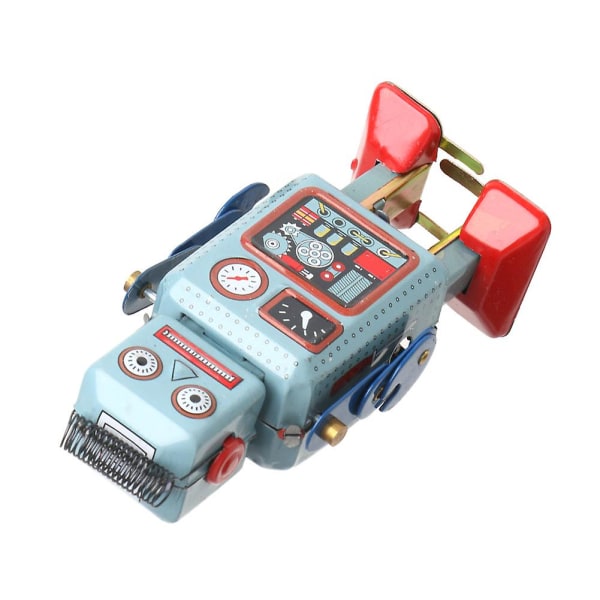 Vintage mekanisk urværk Wind Up Walking Robot Tin Toy Kids Gift Collection