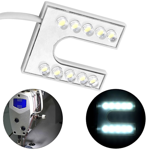 Joustava LED-valaisin magneettijalustalla ompelukoneeseen 110-265v EU-pistoke [LGL]