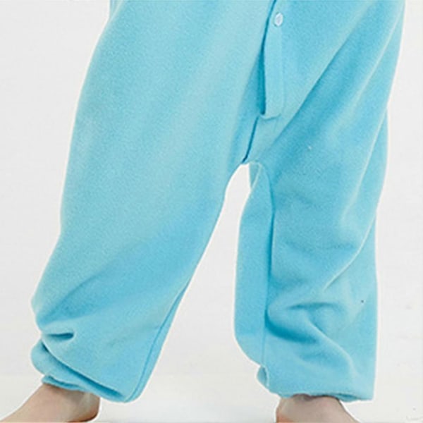 Tecknad Björn Onesie Pyjamas För Vuxna - Cosplay Kostym För Halloween - Mjuka Fleece Hemmakläder LGL Blue XL