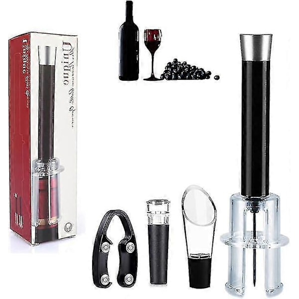 Wino On-the-go Vinöppnare Set Lufttryck Korkdragare Flasköppnare Korkborttagare Present till Vinälskare (LGL)