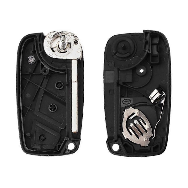 2/3 Knappar Bilnyckelskal För Fiat 500 Punto Stilo Ducato Panda Doblo Bravo Fällbart Fjärrkontroll Nyckelfodral Oskuret Blad LGL 3 Buttons Blue