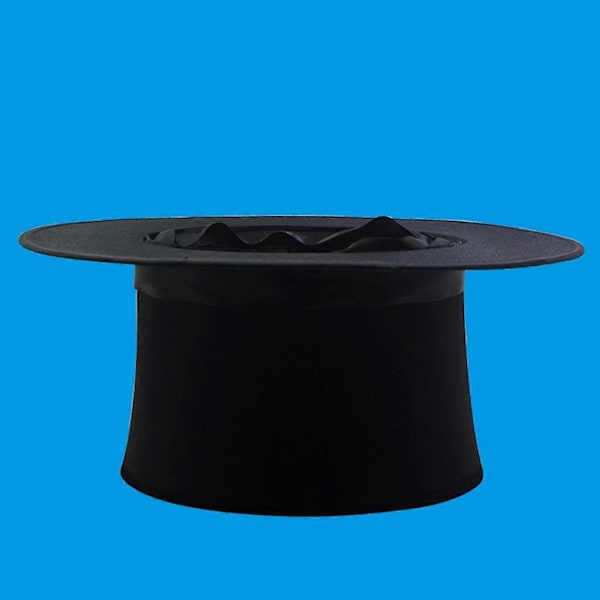 Svart Hopfällbar Cylinderhatt för Konserttillbehör Juldekoration LGL Black