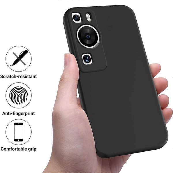 Flydende silikone etui til Huawei P60/P60 Pro (LGL) Black