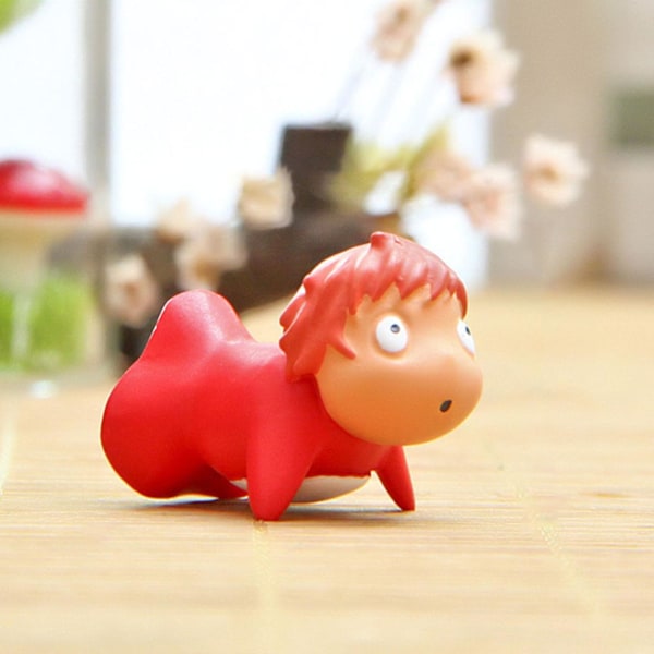 4 stk./sæt Actionfigur DIY Funktion Tegneserie Interessante Udtryk Ponyos Model Figur Legetøj Til Hjem Kaesi 4pcs
