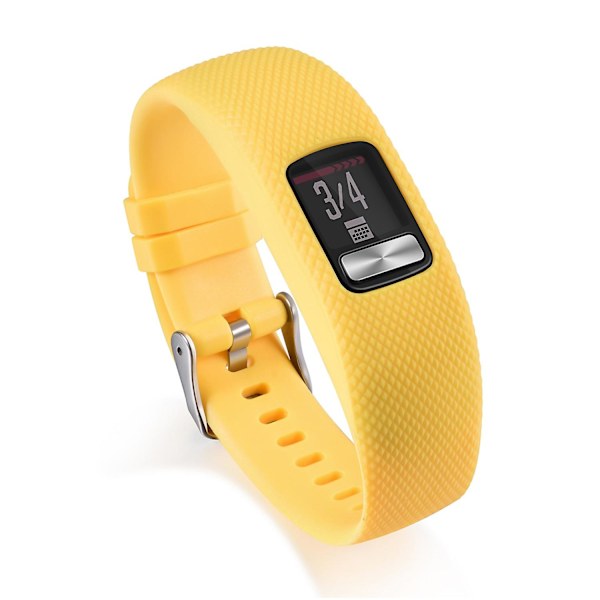 For Garmin Vivofit 4 Watch Band Fleksibel Lozenge Texture TPE+TPU Watch Strap - Størrelse: S [GGL] Yellow Other Smartwatch Models