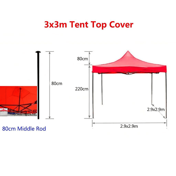 Toppdeksel utendørs paviljong hagetelt erstatning solskjerm utendørs 29 x 29M campingtilbehør