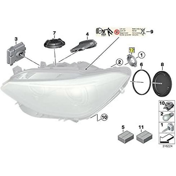 2 kpl D1s D3s Xenon Hid -polttimon pidikeadapteri Sovitinrengas 63117162087 1 3 5 7 -sarjalle X5 LGL Blacksilver
