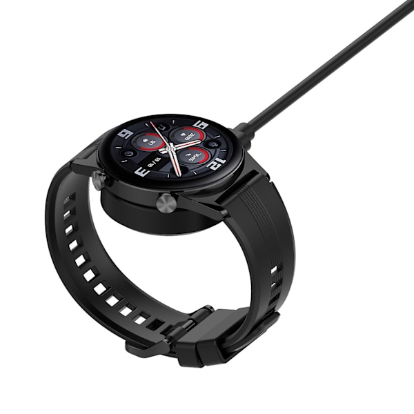 For Honor Watch GS3 Smart Watch-lader Magnetisk med Avtakbar Ladekabel Bærbar Lading Dock - Svart Black Other Honor Models