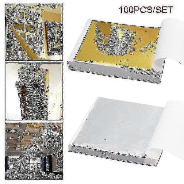 100x 24k bladguldark ideelt til forgyldning af indramning (LGL) Silver