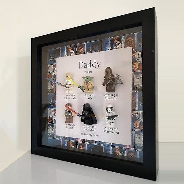 Superhjälte Fotoram Väggkonst Retro Tecknad Figur Familjedekoration LGL Black Family 6