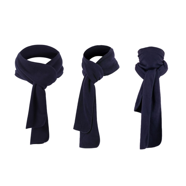 Men Women Long Fleece Scarf for Winter Sports Lightweight Solid Neck Warmer Head Cover