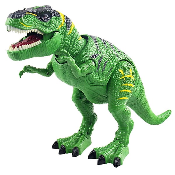 Fjärrkontroll Dinosaurie Leksak för Pojkar 3 till 12 År, LED Ljus Upp Gå och Rytande T-Rex Dinosaurie Leksak med Ljus Upp för Barn Presenter [LGL] Green