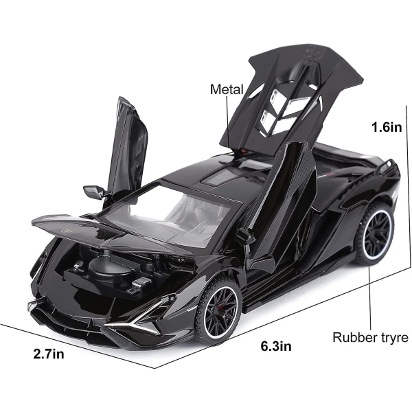 Leksaksbilar Sian Fkp3 Metallmodellbil Med Ljus Och Ljud Dra Tillbaka Leksaksbil