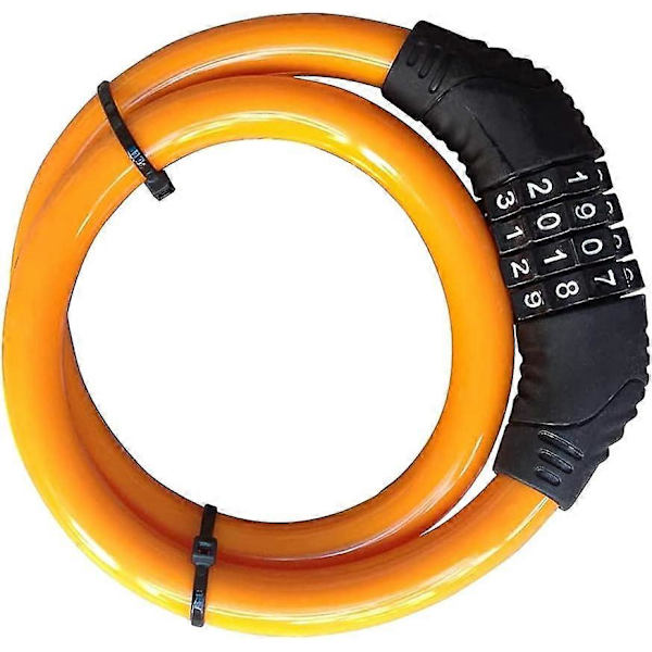 Cadenas Vlo Yhdistelmälukko 4 Numeroa, Pitkä Kaapeli 60cm Halkaisija 11mm, Polkupyörälle Skootterille, Lajitelmaväri (11X600mm) (LGL)