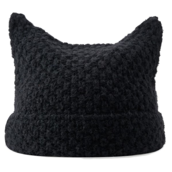 Devil Horn Hat Little Devil Hat Cat Ear Beanie Skullies Beanie Striped Knit Hat