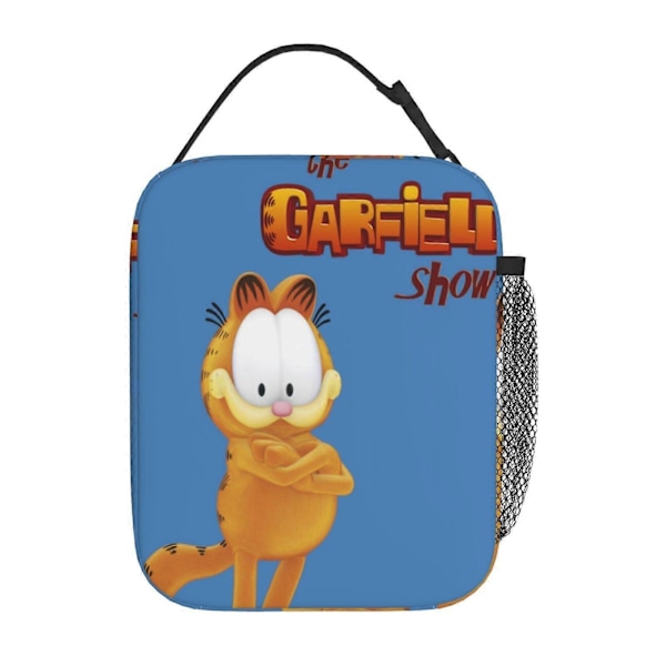a52 The Garfield Show Matboks Ekstra Stor Kapasitet (6L), Kraftig Glidelås & Vanntett Fôr, Flott for Bygningsarbeidere s52 (LGL)