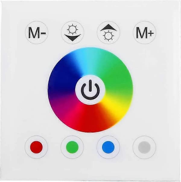 Fjärrkontroll för väggpanel, RGBW LED Touch Panel Controller med färgdimmer för LED-strips fjärrkontroll (LGL)
