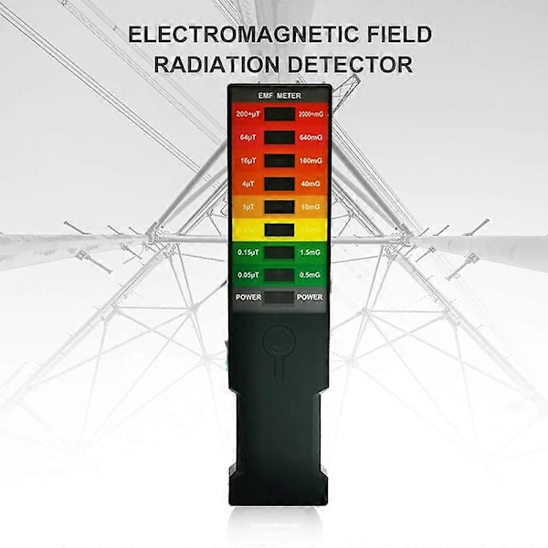 Bärbar Elektromagnetisk Fält EMF Gaussmätare Spökjaktsdetektor Bärbar EMF Magnetfältsdetektor 8 LED Gaussmätare LGL EMF1 Israel