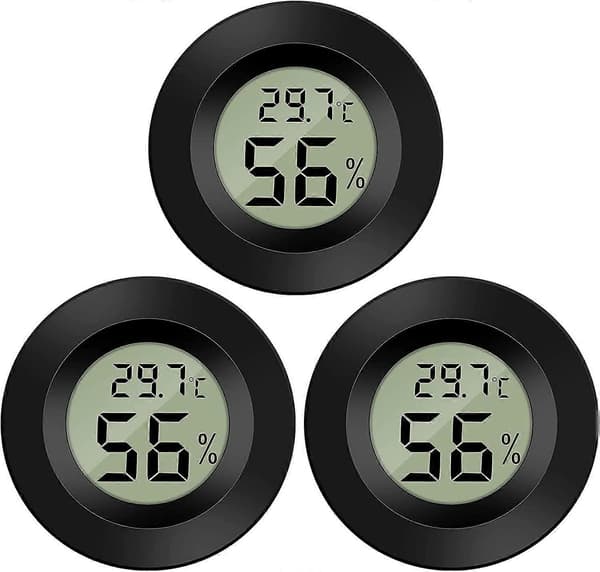 Mini Digital LCD Termometer Hygrometer -50~70 10%~99% RH Bærbart Termometer Thermo Hygrometer Indikator 3 stk.) (LGL)