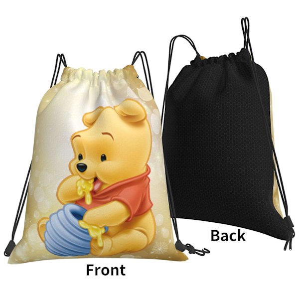 Sööt Winnie Pooh -vetoketjullinen reppu Kuntosalireput Urheilukassi Ulkokäyttöinen Kannettava Päiväreppu Fitness-joogan Uimisen Vaelluksen Kiipeilyn Matkustamisen Kouluun M 42cmx50cm