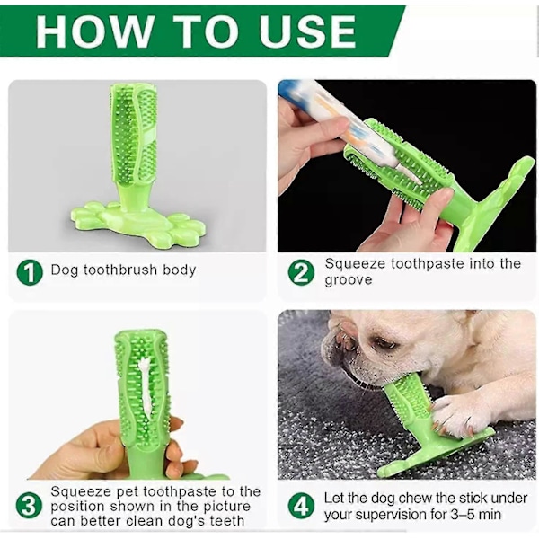 Hundetyggelegetøj, Hundetyggetandbørste Tandstik Rengøringslegetøj, Hundetandbørste Og Tandpasta Hundetandrensningsprodukter - LGL Blue L