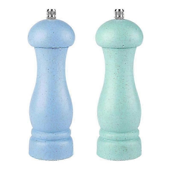 Högkvalitativ Salt- och Pepparkvarn i Ekträ med Justerbar Grovlek och Påfyllningsbar - GOOD LGL Light Ocean Blue- Nordic Green