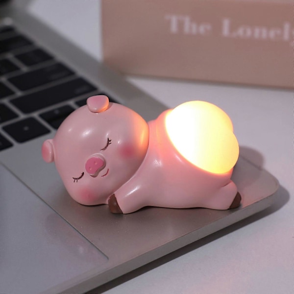Tegneserie Pop Klem Røv Stress Relief Fidget Legetøj Med Silikone Røv LED Natlampe LGL Pig