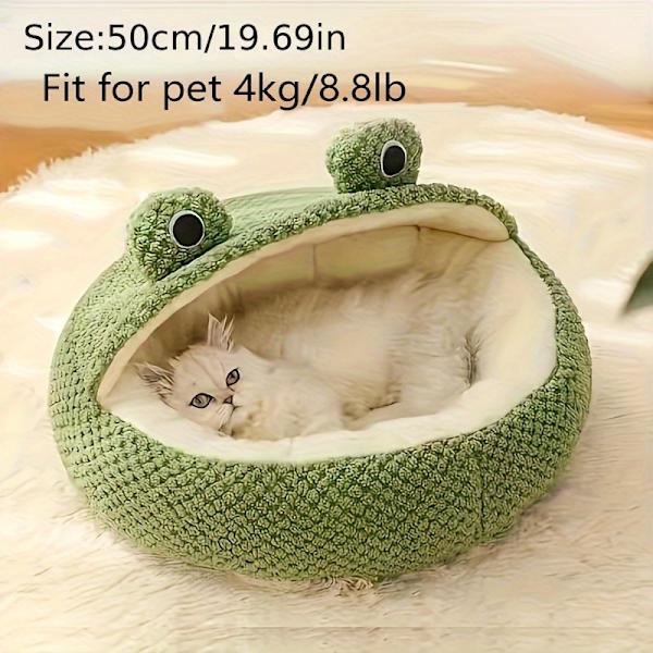 Lämmin Koiranpetityyny, Mukava Ja Pehmeä Sammakko-Tyylisen Kissansänky, Sopii Pienille Kisseille Green S 40cm