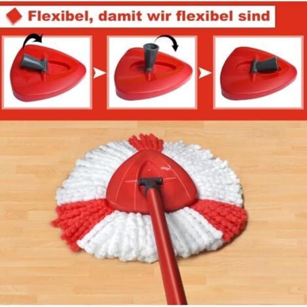 Erstatnings svingbase kompatibel med Vileda EasyWring Single Pot System mopp, erstatningshode, trekantet base, tilbehør til Mocio-1（LGL）
