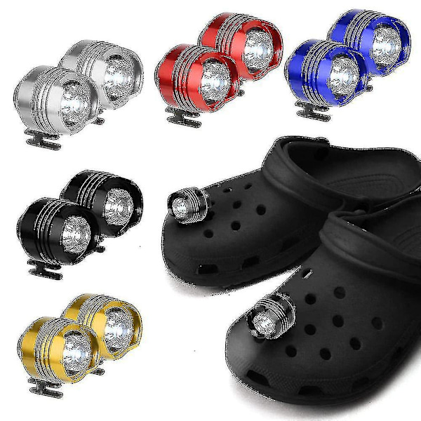 Headlights Plastic Croc Small Light Funny Shoe Accessories Running And Camping Usb [L]