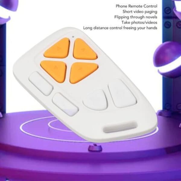 Dpofirs Scroll Remote for TikTok Clicker Page Turner, Bluetooth Camera Remote for iOS/Android (Hvit)（LGL）