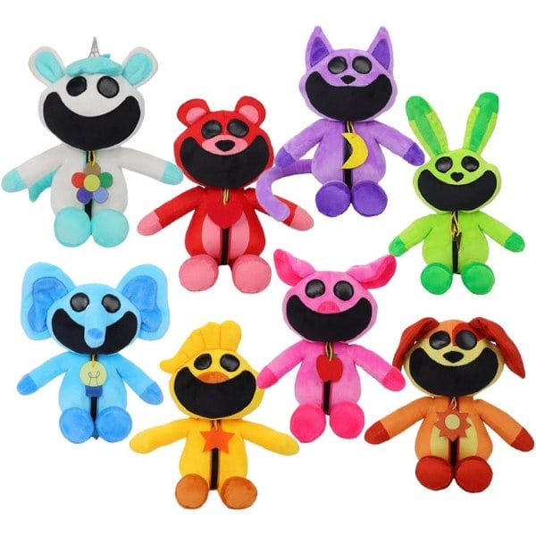 Smiling Critters Plush, Funny Smiling Critters Plushies, Cute Stuffed Animal Pillow Doll Toys for Fans Kids Boys Girls Birthday[GL]