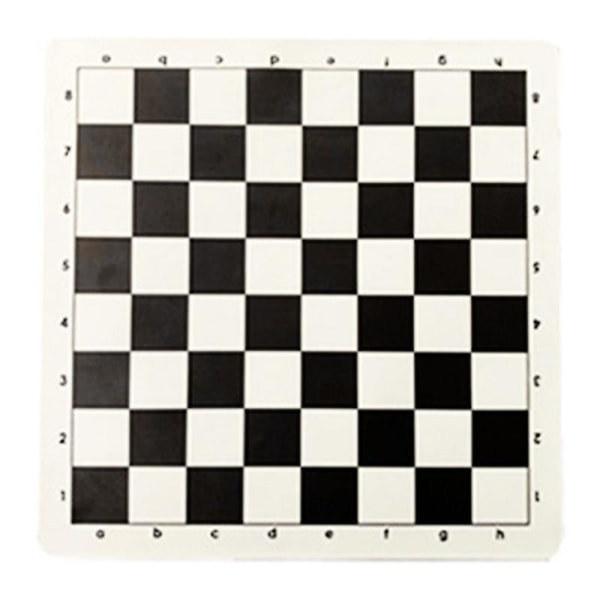 Läder schackbräde Roll-up turnering schackmatta Halkfri Mjuk schackbräde Black White Small