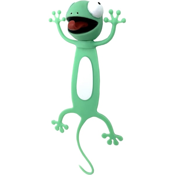 Ihanat kirjanmerkit, hauskat 3D-sarjakuvakirjanmerkit eläimet lukemiseen kirjanmerkit opiskelijoille toimistotarvikkeet (LGL) Gecko