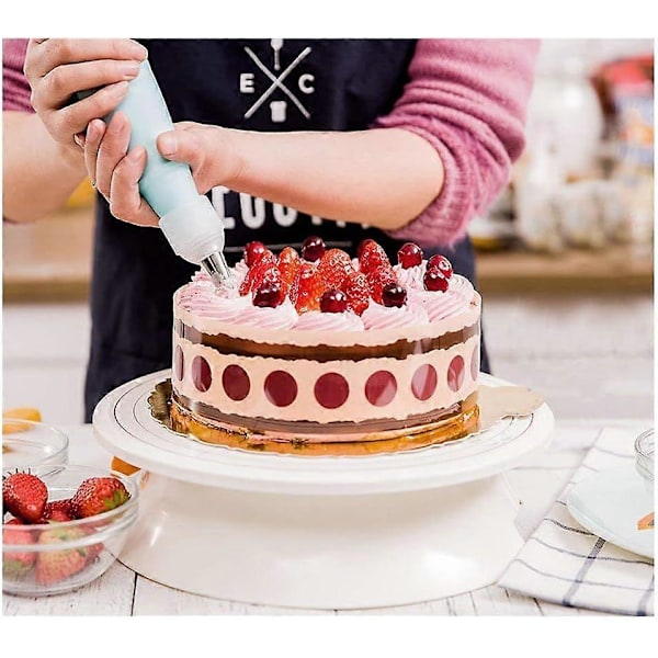 24 Stykker Sprøjteposer og Tyller Kage Dekoreringssæt Frostingposer og Tyller Rustfrit Stål Blomster Sprøjte Tylle Sæt (LGL)