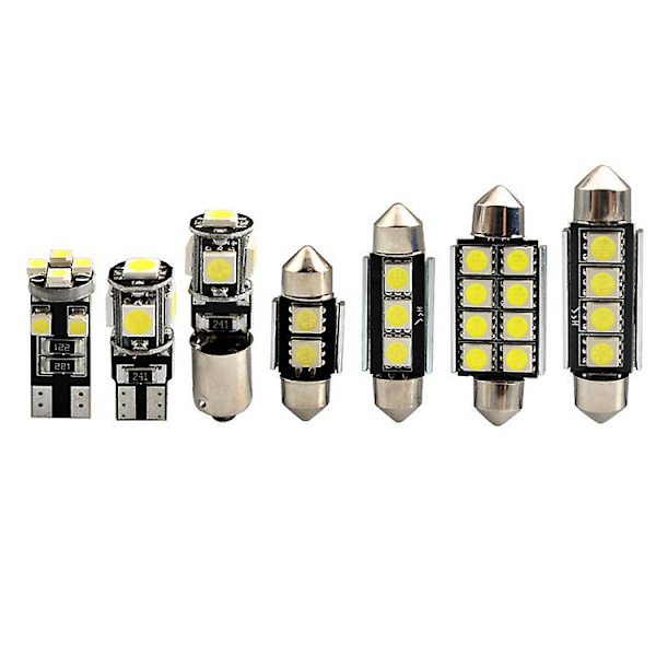 23-pack Canbus-fel fria LED-lampor för bil, interiör, registreringsskylt