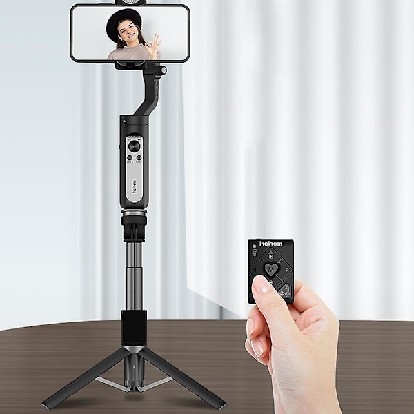 HOHEM RS01 Fjärrkontroll Telefon Selfie Stick med Stativ Smartphonehållare för Isteady V2 X2 Gimbal Stabilisator LGL