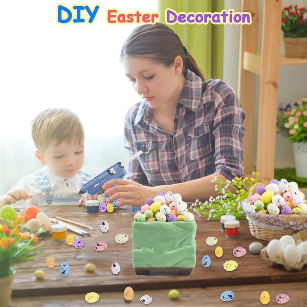 Påskdekorationer Ägg - Mini Påsk Flerfärgade Skumägg DIY Påskfest Dekor Favor - Blandade Färger - Ingen Korg (LGL)