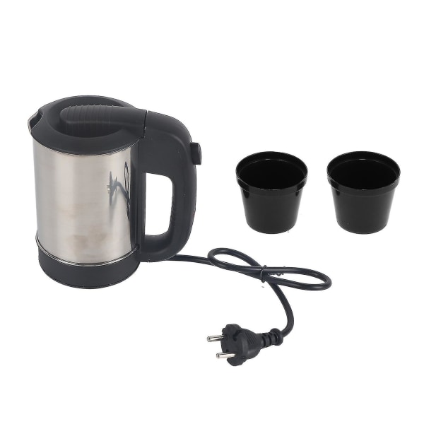 0.5l Mini Electric Kettle Stainless Steel Automatic Power Off Portable Travel Water Boiler Pot Eu 220v [LGL]