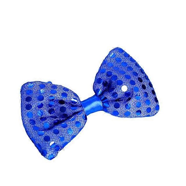 10 st Blinkande Ljus Paljett Fluga Slips LED Gåva Fest Lysande Halsaccessoar Cosplay Rekvisita Bröllop Födelsedag Karneval LGL bow navy blue