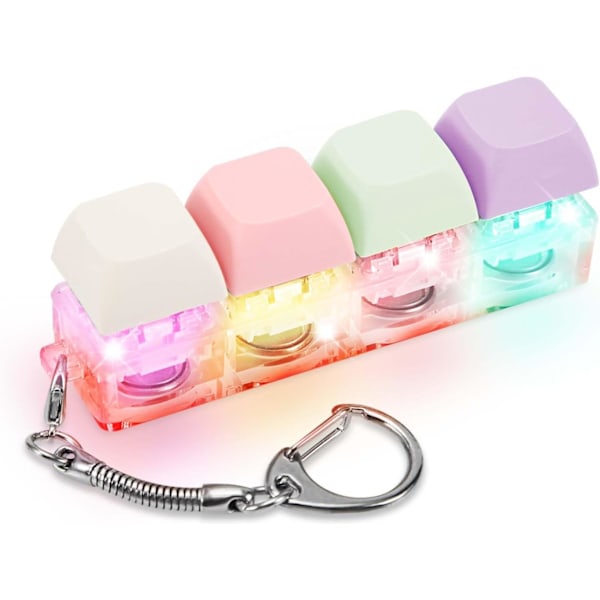 Fidget-näppäimistöavaimenperä LED-valolla, näppäimistö Fidget Clicker, hauska nappi Fidget-lelu rentoutumiseen ja koristeluun (LGL) Färg B