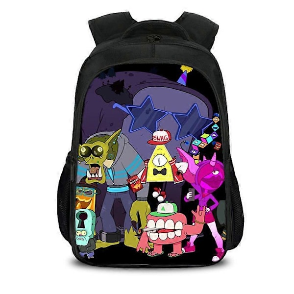 Gravity Falls Dipper Mabel Casual Skoletaske Anime Notebook Laptop Rygsæk Skoletaske Messenger Taske LGL Style01