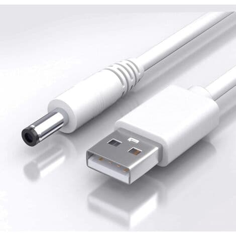 1m USB til 5V DC strømkabel, 5.5 x 2.5mm DC erstatningsladekabel (LGL)