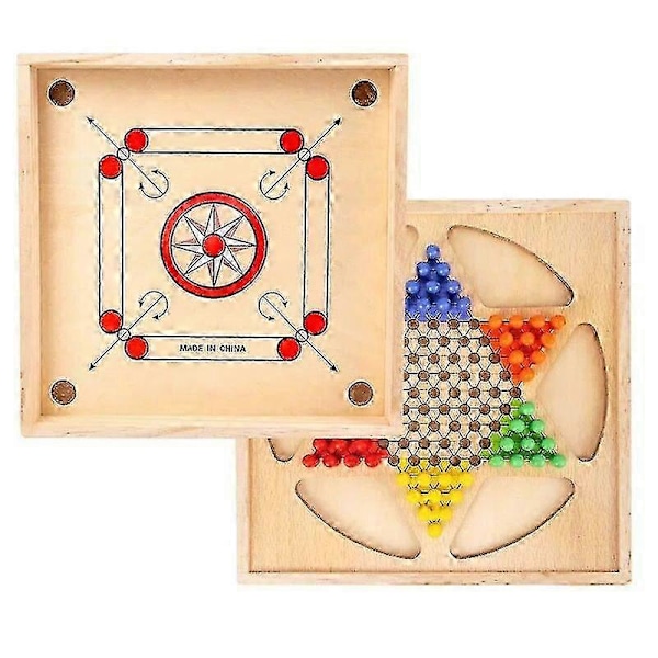 2024 4 in 1 Puinen Carrom-lauta Lelu Katapultti Shakki Pelit Tammi Puruton Kahden pelaajan Palapeli Peli Vanhempi-lapsi Interaktiiviset Lelut Lahja LGL